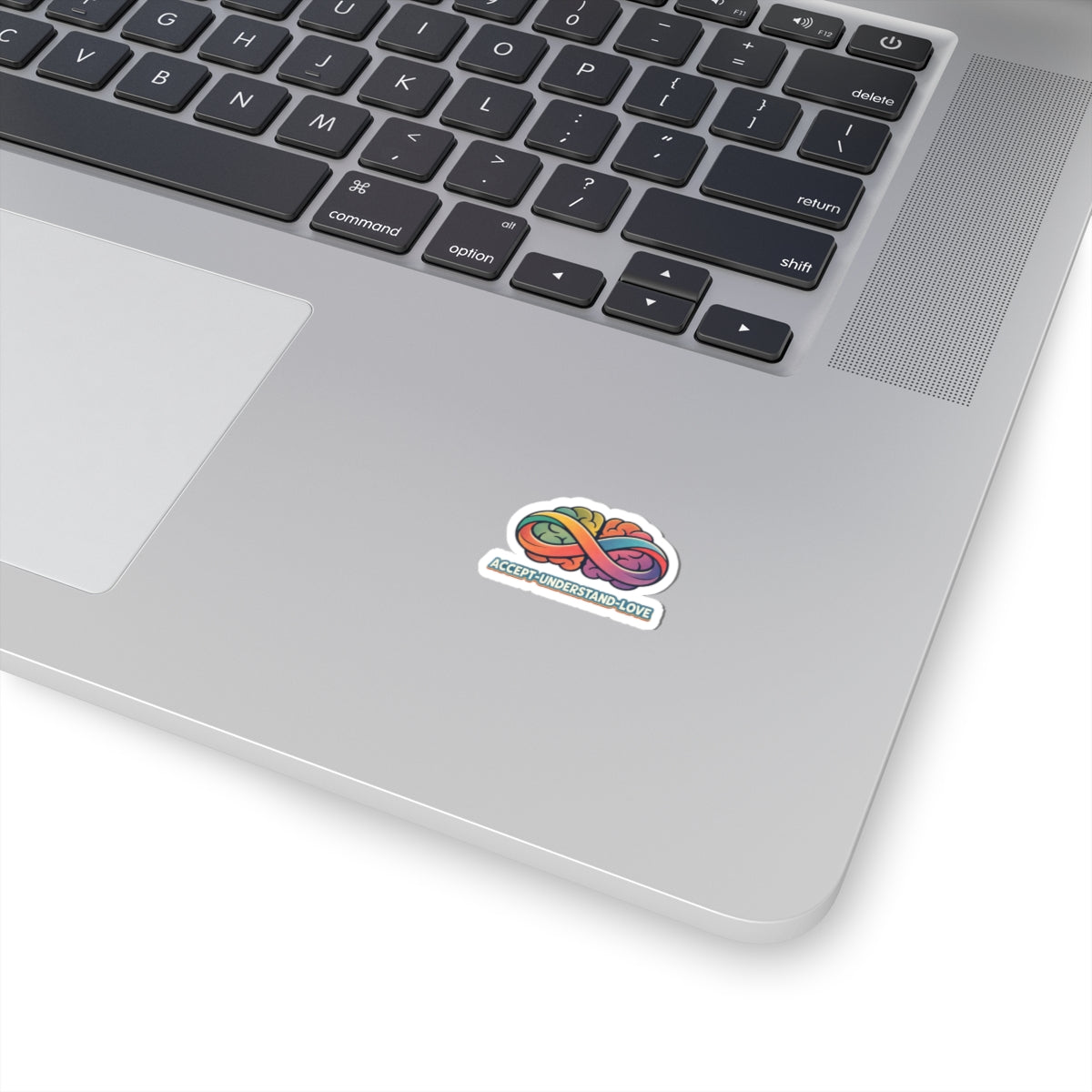 Accept Understand Love Infinity Brain Kiss-Cut Sticker | neurodiversity, autistic pride