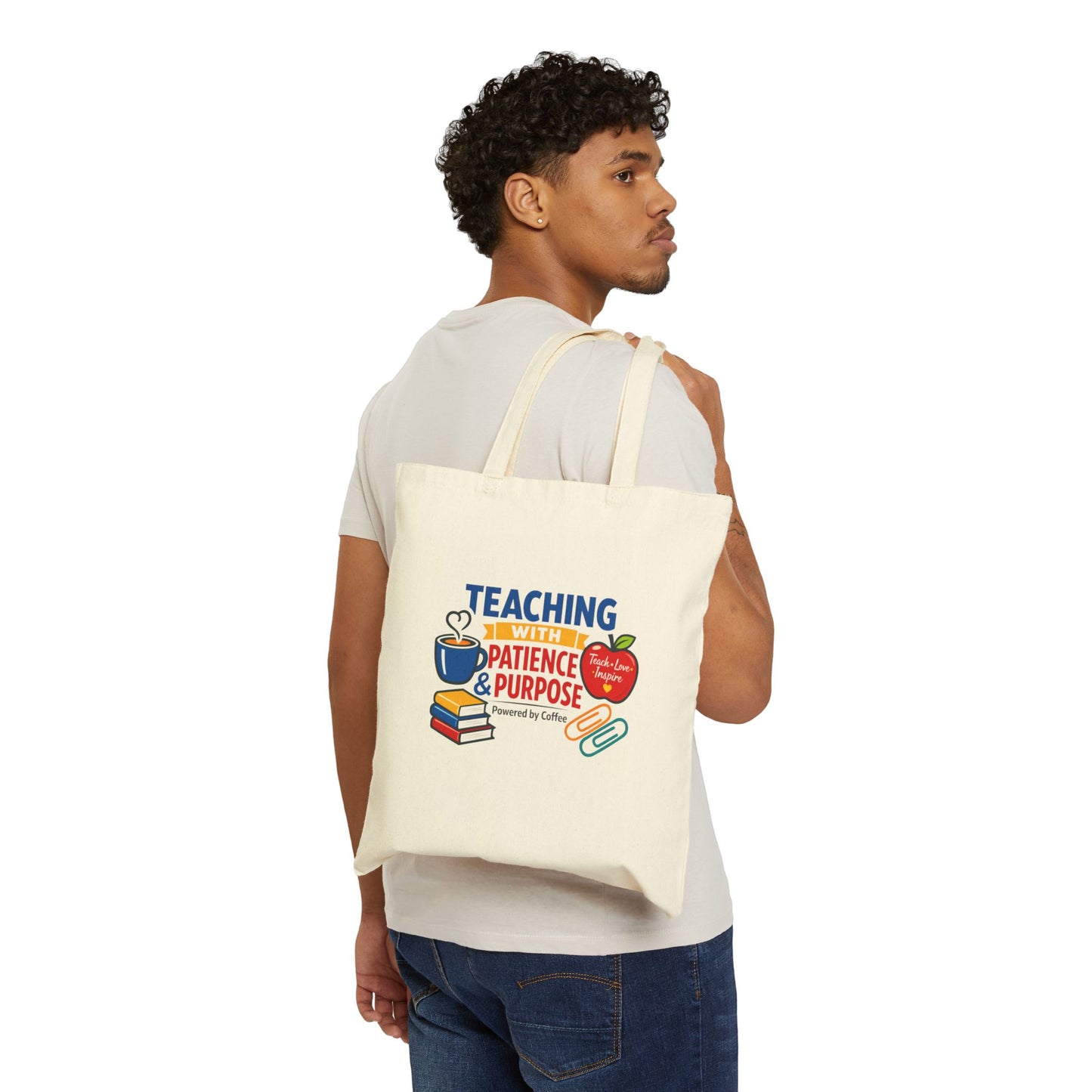 Teaching with Patience & Purpose Tote | teacher appreciation, teacher life