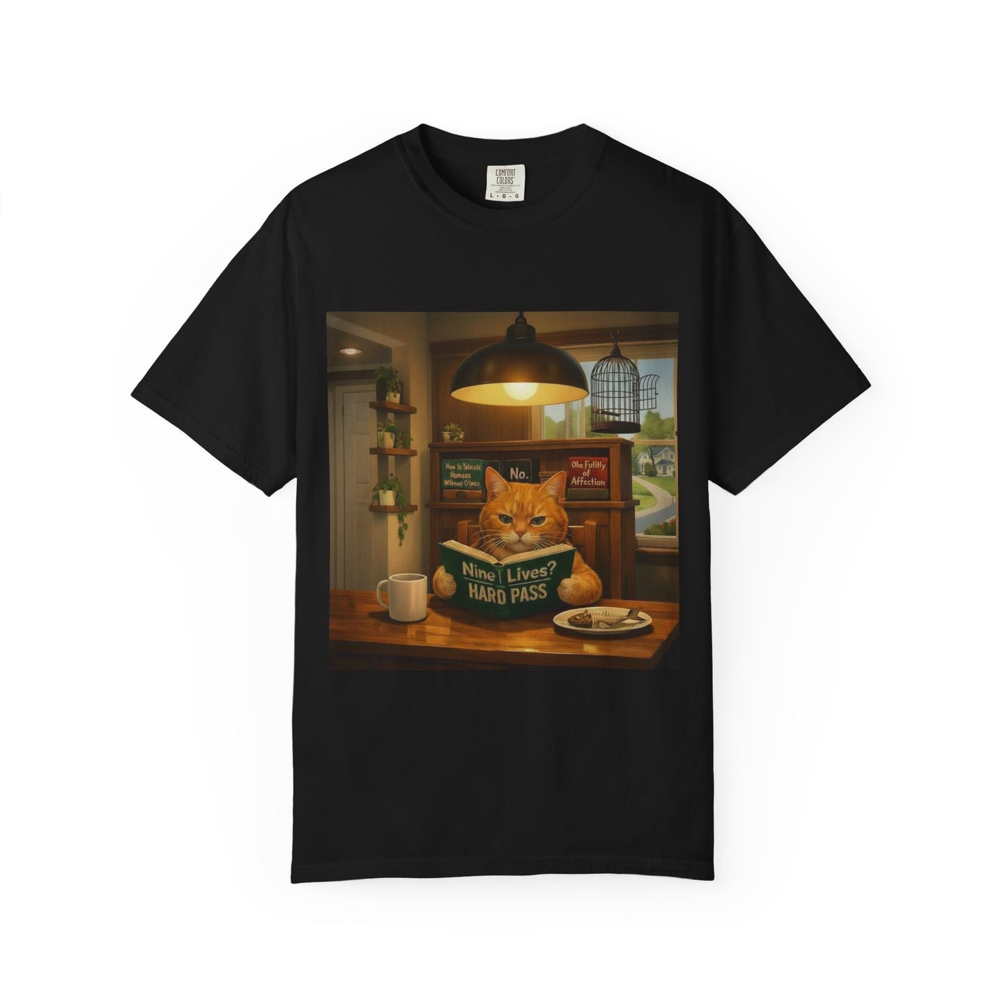 Nine Lives? Hard Pass — Funny Cat Graphic Tee