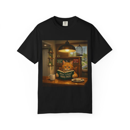 Nine Lives? Hard Pass — Funny Cat Graphic Tee