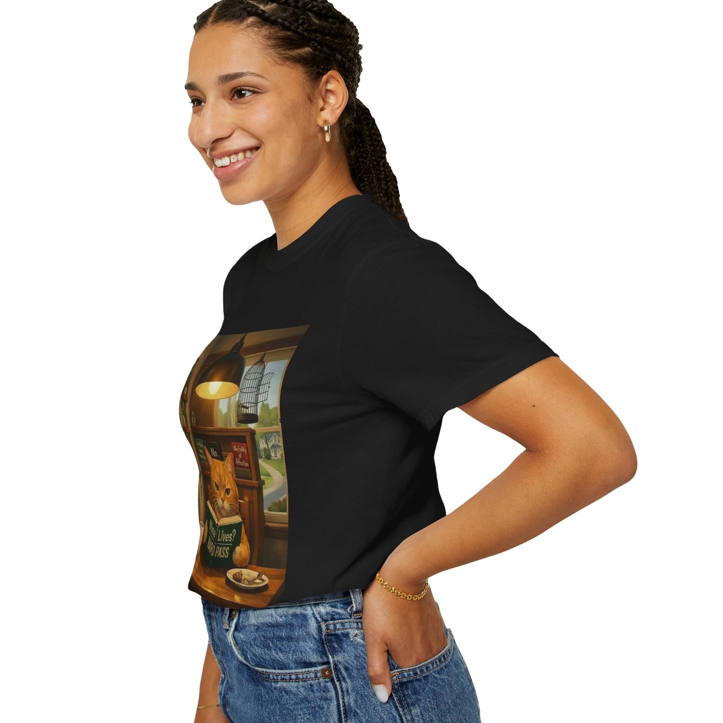 Nine Lives? Hard Pass — Funny Cat Graphic Tee